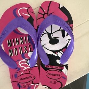 Havaianas Minnie Mouse Kids Flip Flops - Pink and Purple